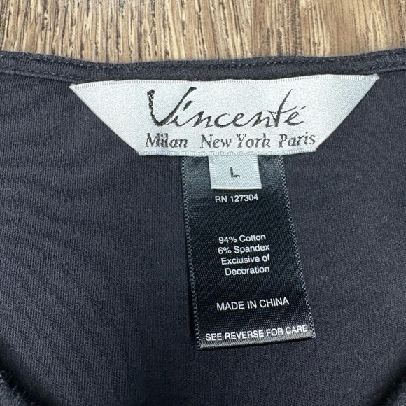 Vincente Milan New York Paris black sequenced tank top - Picture 4 of 5